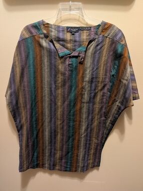 Daniel Hechter Men's Multicolor Vertical Stripe Button-Down Shirt